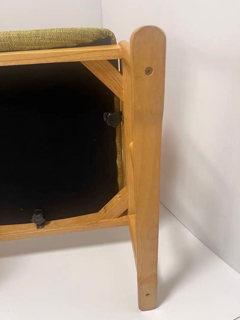 最高級・美品 光製作所 天然木 座椅子 希少色 カーキ 廃盤 アンティーク