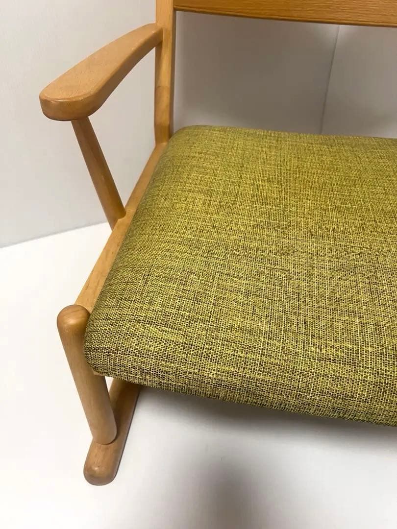 最高級・美品 光製作所 天然木 座椅子 希少色 カーキ 廃盤 アンティーク