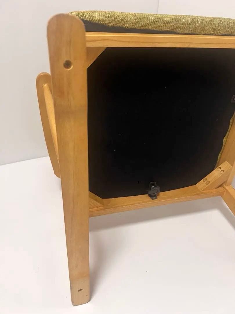 最高級・美品 光製作所 天然木 座椅子 希少色 カーキ 廃盤 アンティーク