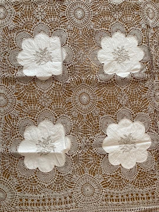 ハンドエンブロイダリー クロッシェ大判クロス