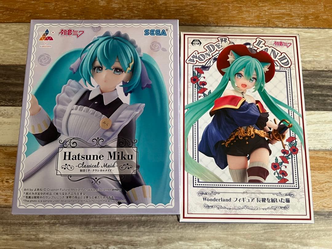 初音ミク クラシカルメイド & 長靴を履いた猫 フィギュア2点セット