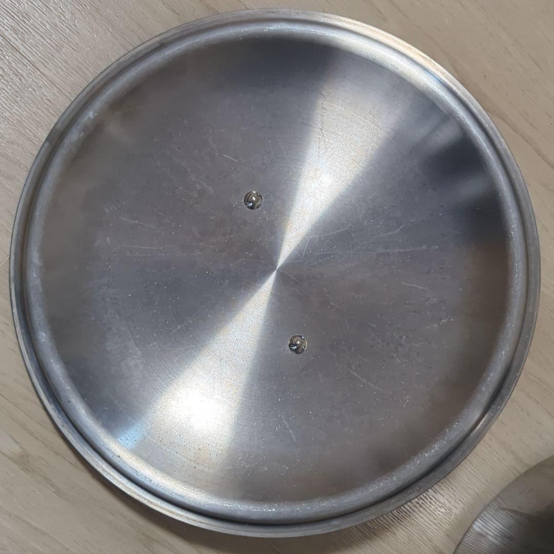 中尾アルミ製作所　キングデンジ　フタ付き　ステンレス　寸胴鍋（目盛付）36cm