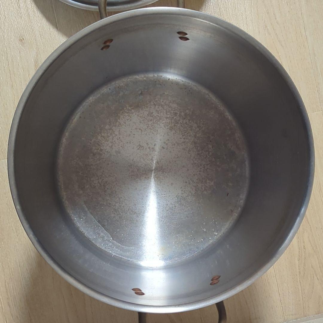 中尾アルミ製作所　キングデンジ　フタ付き　ステンレス　寸胴鍋（目盛付）36cm