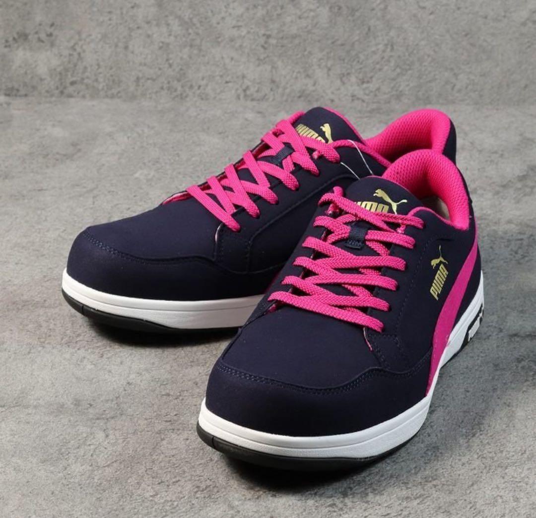 PUMA 安全靴 ネイビー/ピンク