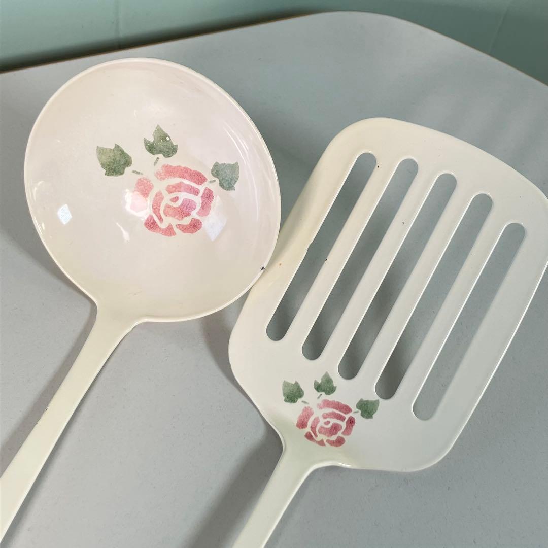 Manyマニーローズ　ホーロー調理器具5個セット✨