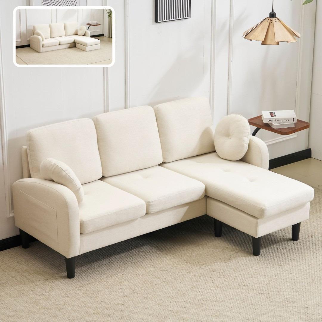 ソファ 3人掛け ソファセット L型 Ｔ型 クッション付き 肘掛け ふわふわ