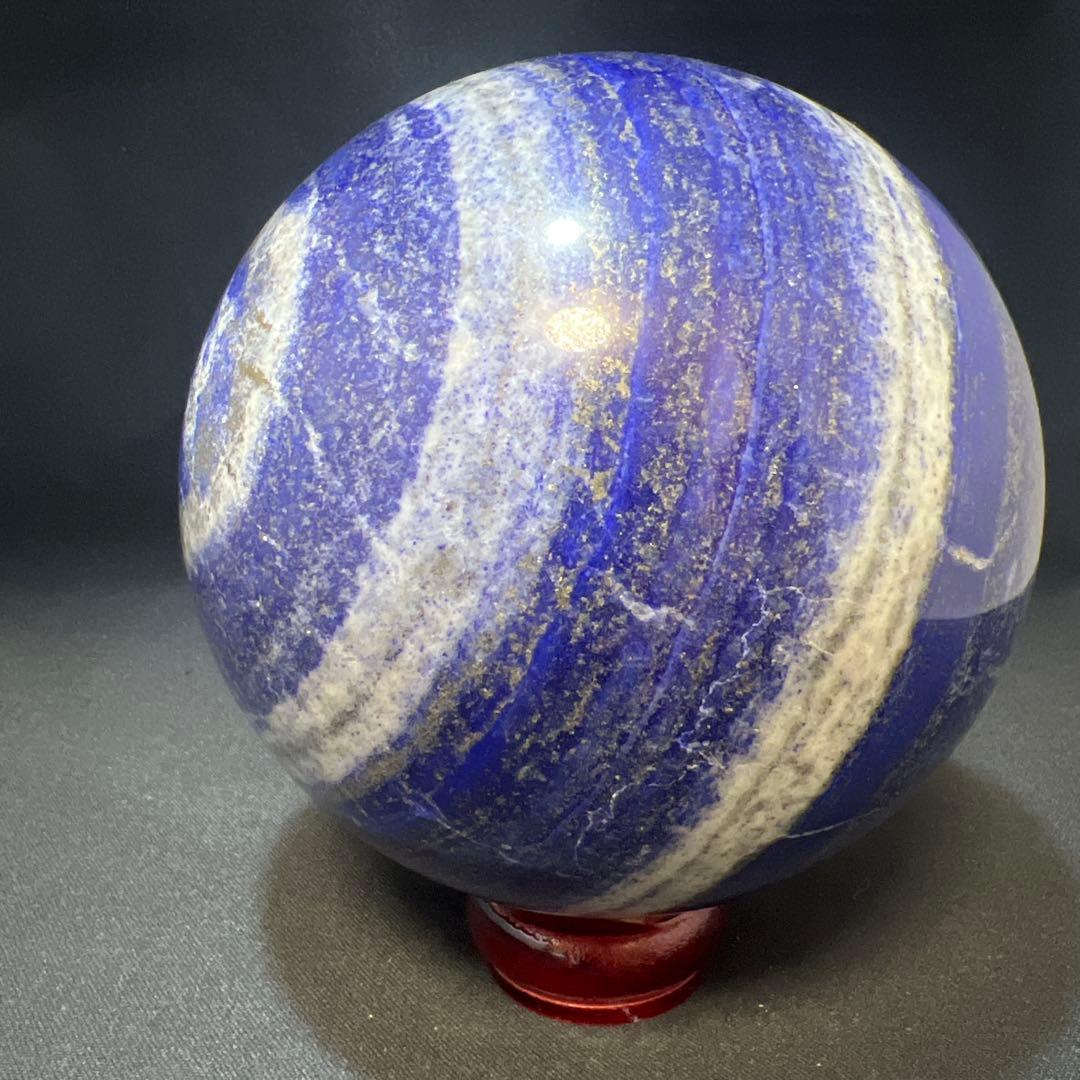 【3.9kg/133mm】ラピスラズリ スフィア 3種鉱石 同心円 台座付き