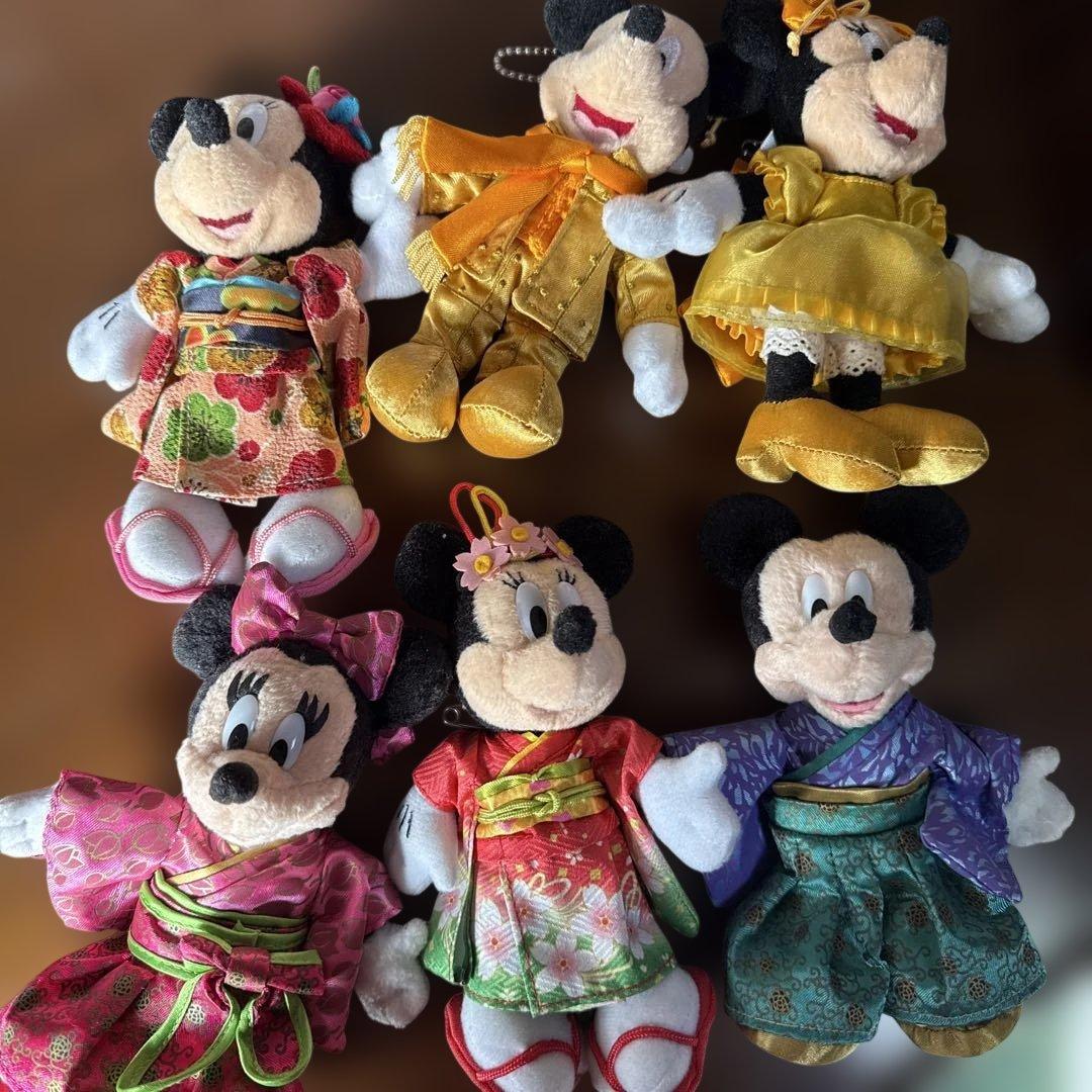 ミッキー・ミニー 和服ぬいぐるみ 6体セット - メルカリ