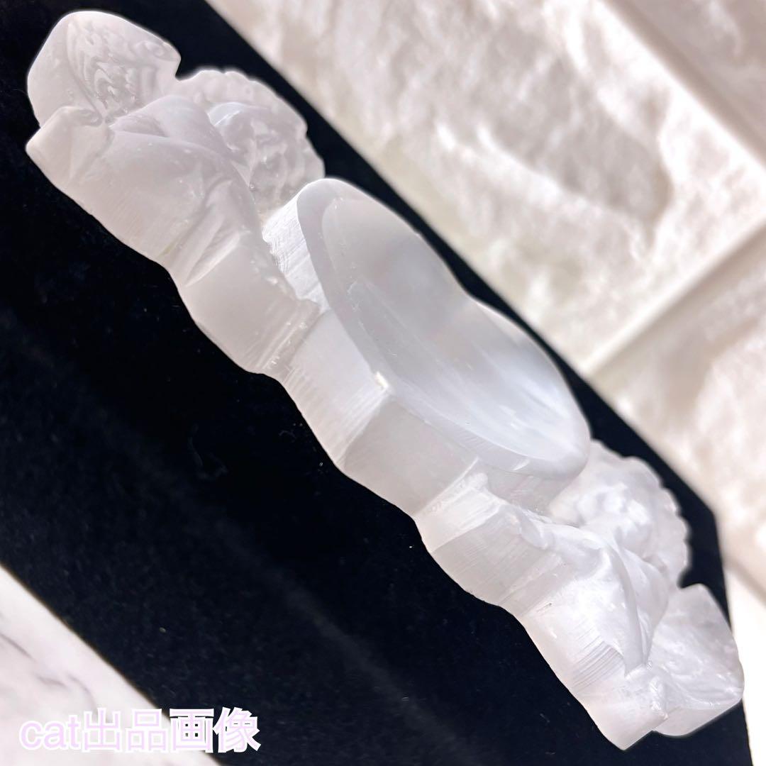 天然石 アメジスト セレナイト 天使 エンジェル 女神 パワーストーン 置物