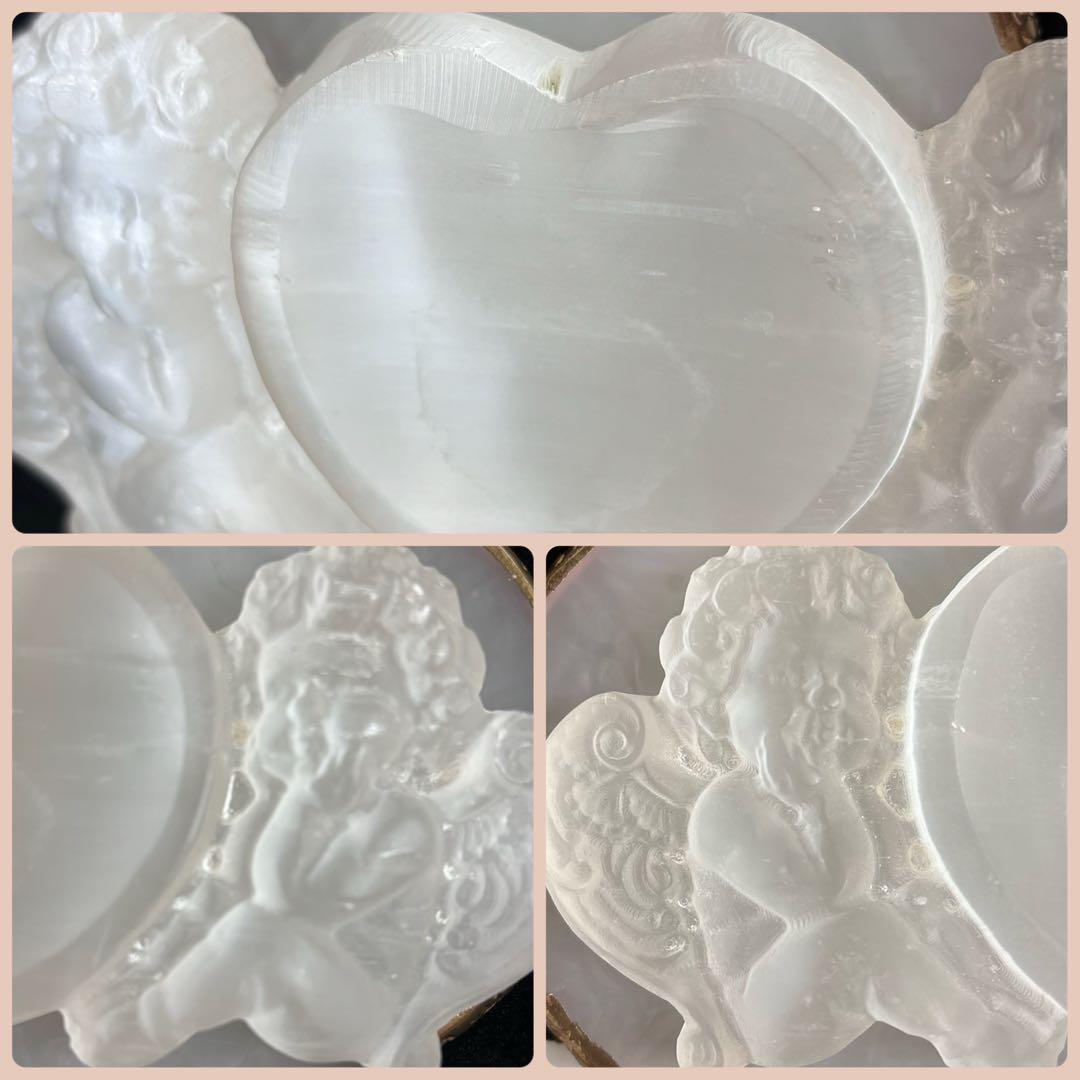 天然石 アメジスト セレナイト 天使 エンジェル 女神 パワーストーン 置物