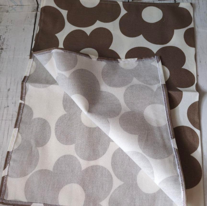 オーダー　花柄　グレー　白　オーダー　給食袋　ランチョンマット　レッスンバッグ