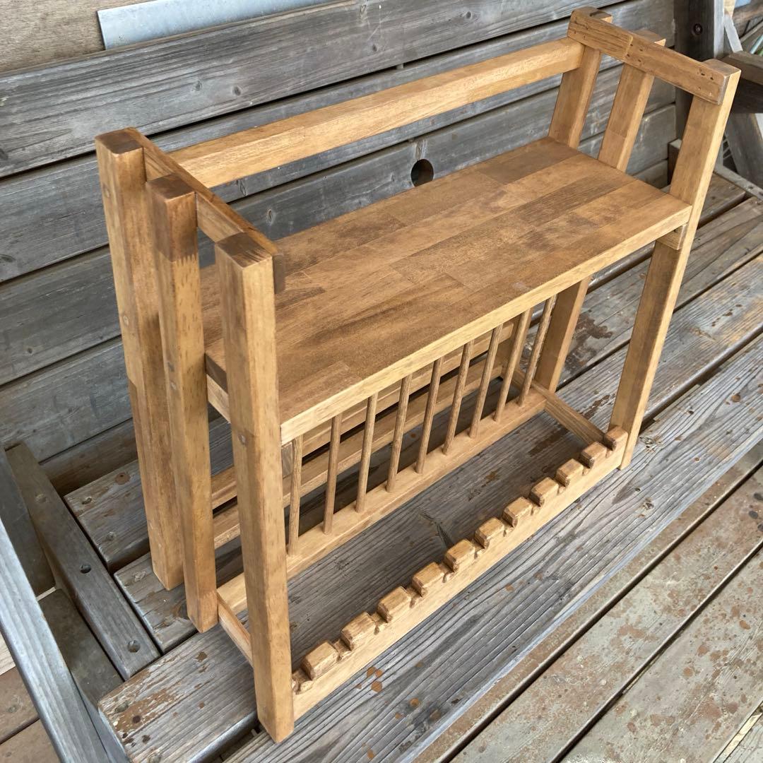 アメリカンカントリー家具　置き掛け両用　ディッシュラック