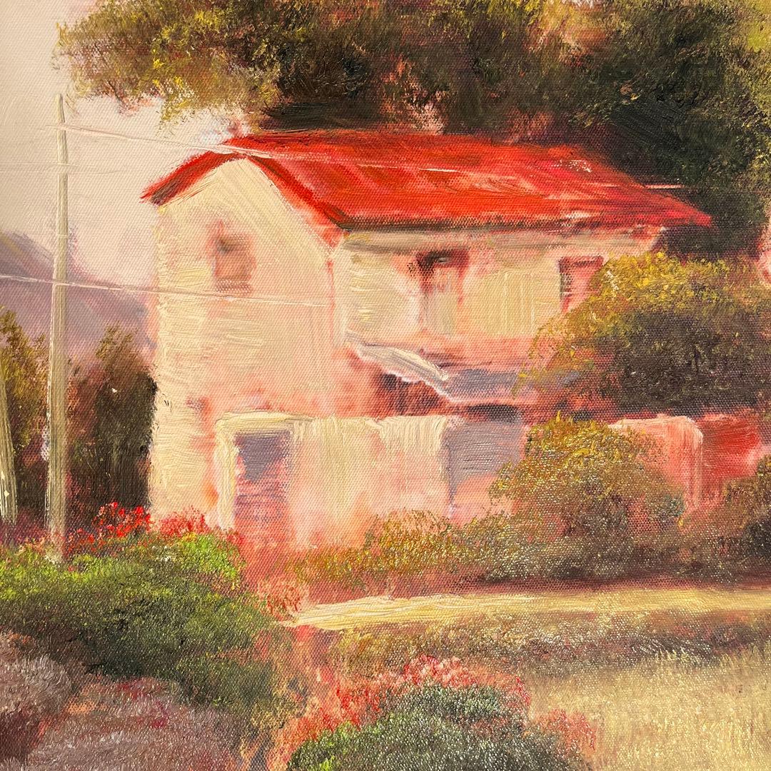 手書き油絵 初秋 額付き  絵画 インテリア