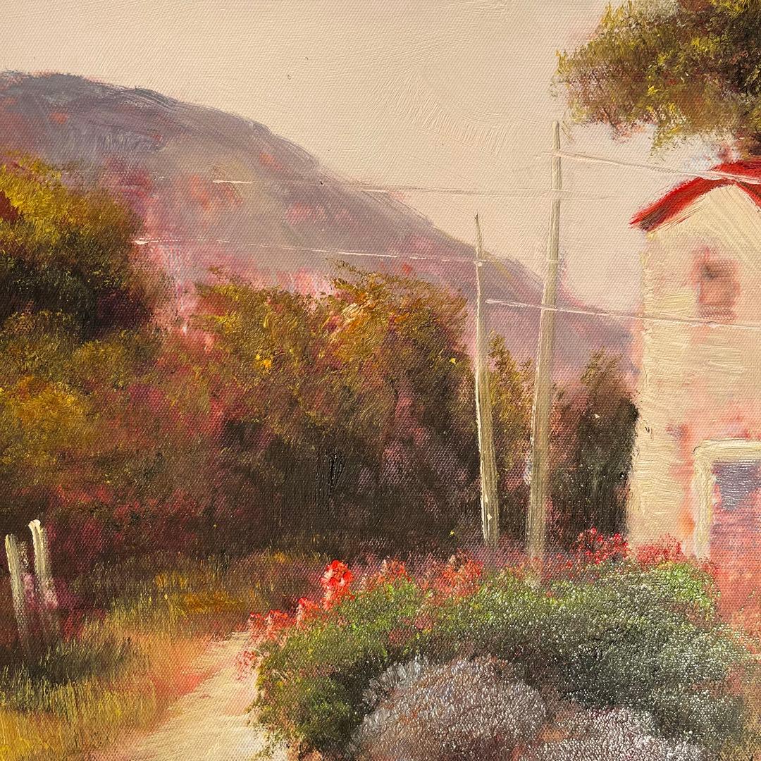 手書き油絵 初秋 額付き  絵画 インテリア