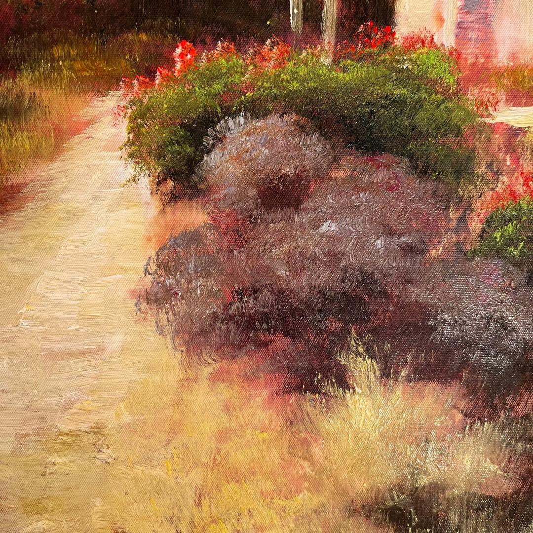 手書き油絵 初秋 額付き  絵画 インテリア