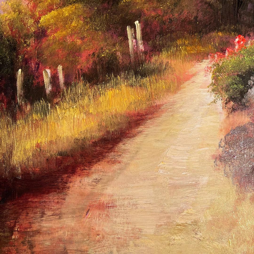 手書き油絵 初秋 額付き  絵画 インテリア