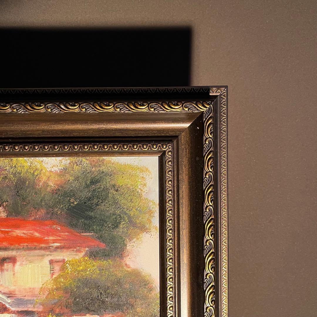 手書き油絵 初秋 額付き  絵画 インテリア