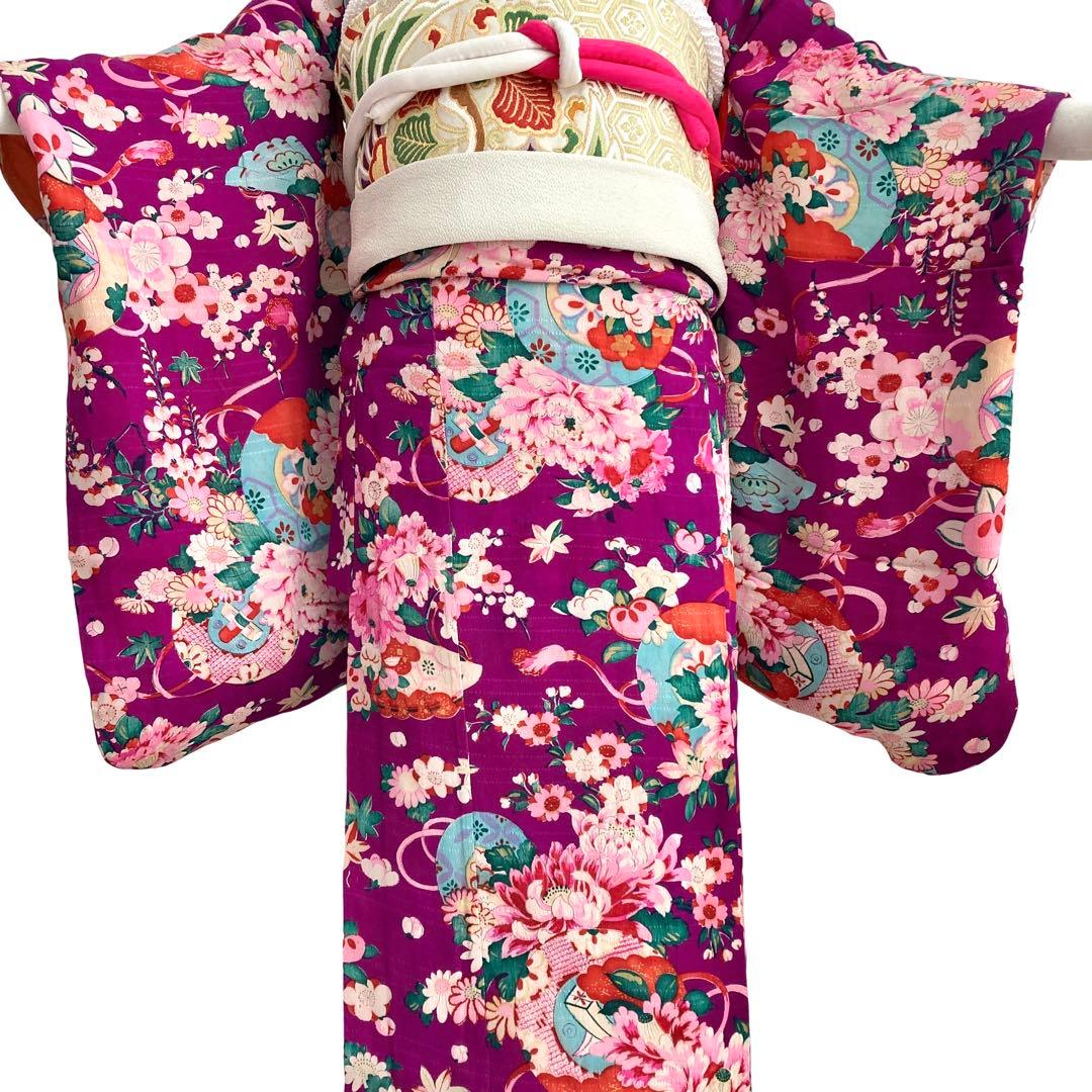 アンティーク　女の子　子供着物　七五三　アンティーク着物　NO6