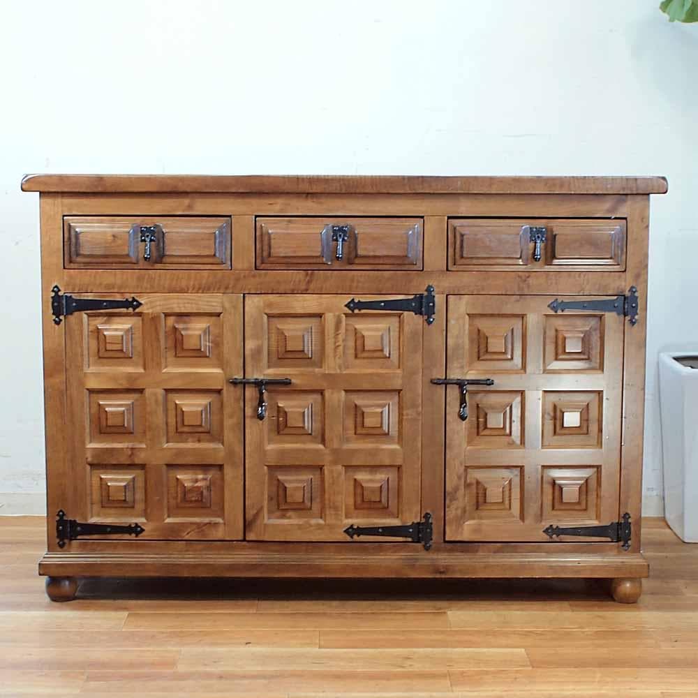 カスティリアン様式 パイン材 サイドボード スペイン家具 アンティーク