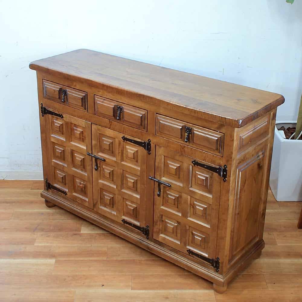 カスティリアン様式 パイン材 サイドボード スペイン家具 アンティーク