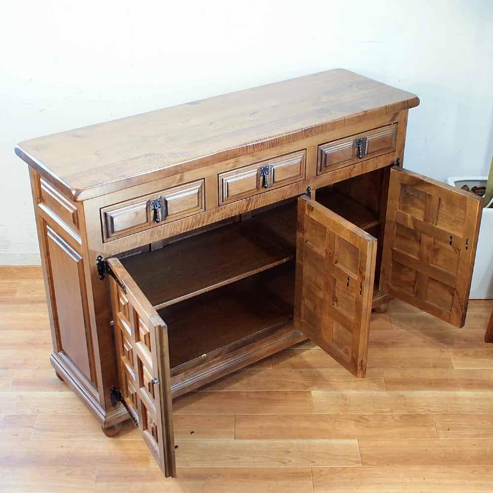 カスティリアン様式 パイン材 サイドボード スペイン家具 アンティーク