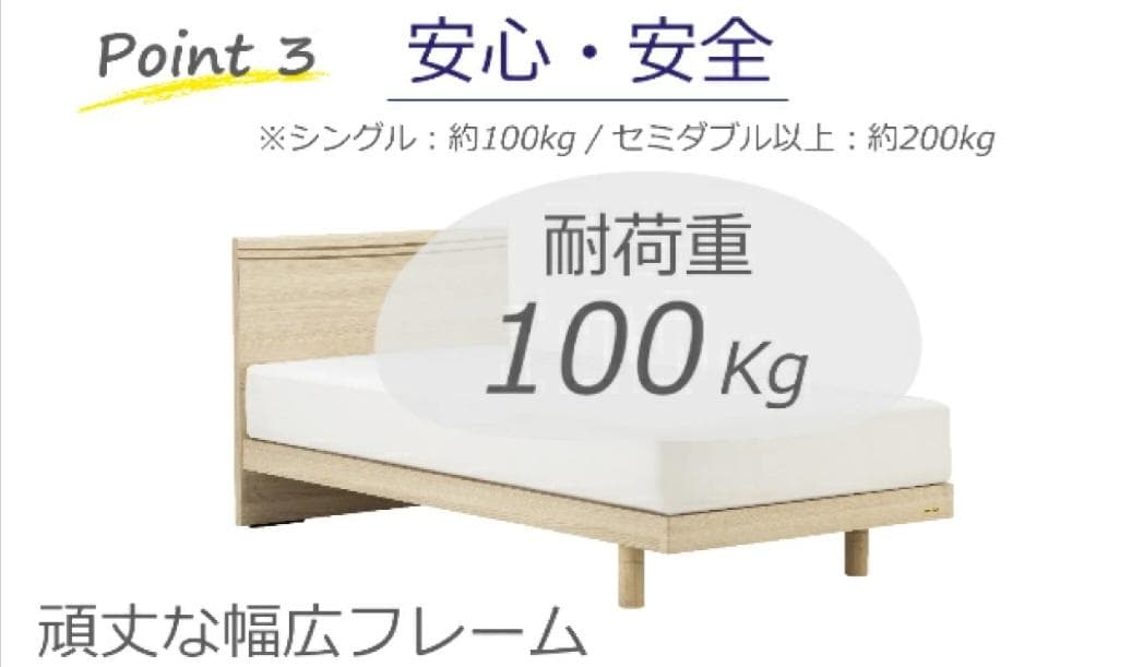 アニバーサリー 70F シングルベッドフレーム ナチュラル