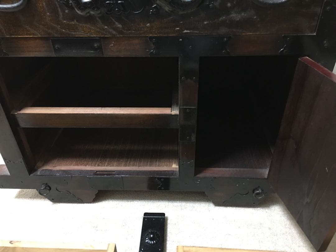 アンティーク　民藝コロ付きミニ和ダンス