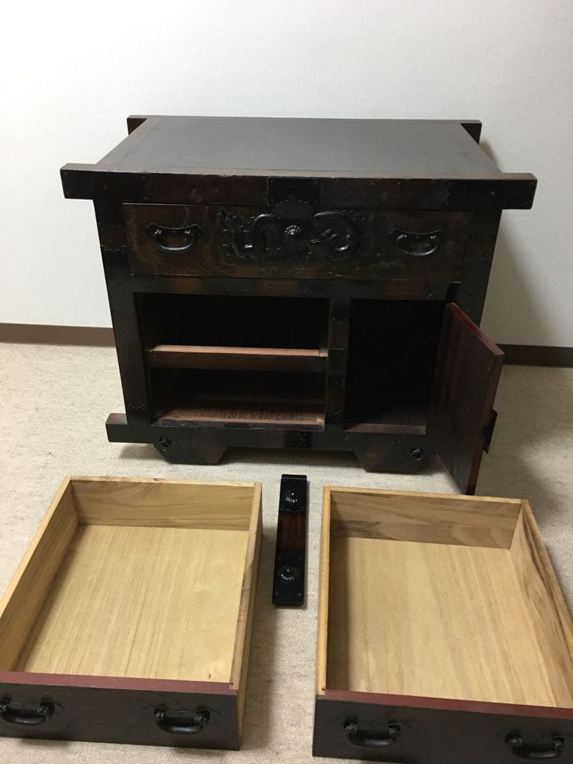 アンティーク　民藝コロ付きミニ和ダンス