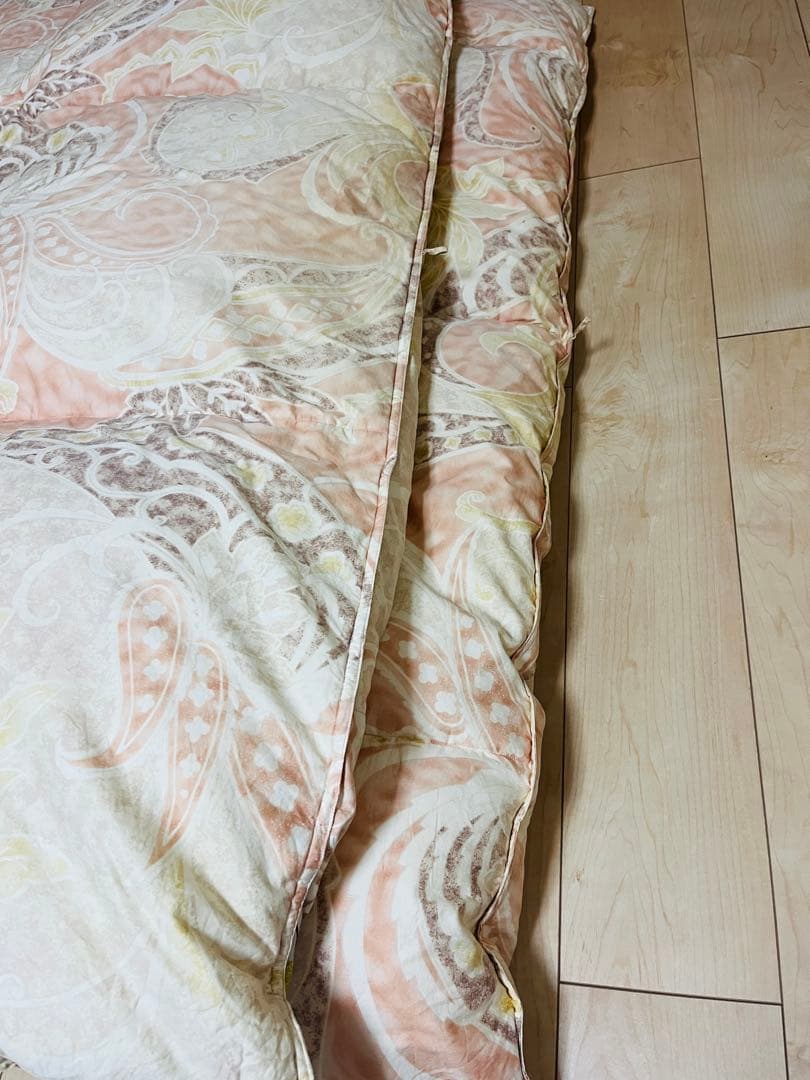 vic0717 京都西川　ローズ羽毛布団 シングルサイズ ピンク系