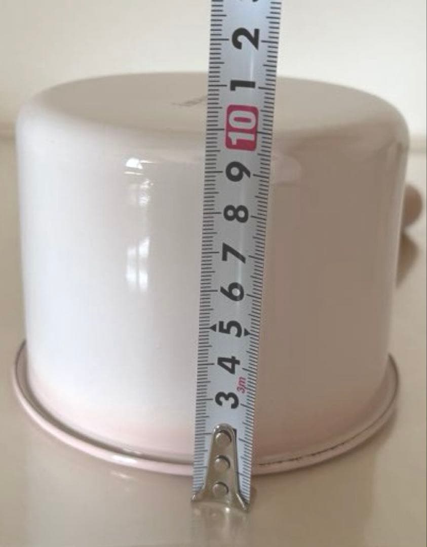 イマンオードリーピンク木持ち手ミルクパン琺瑯