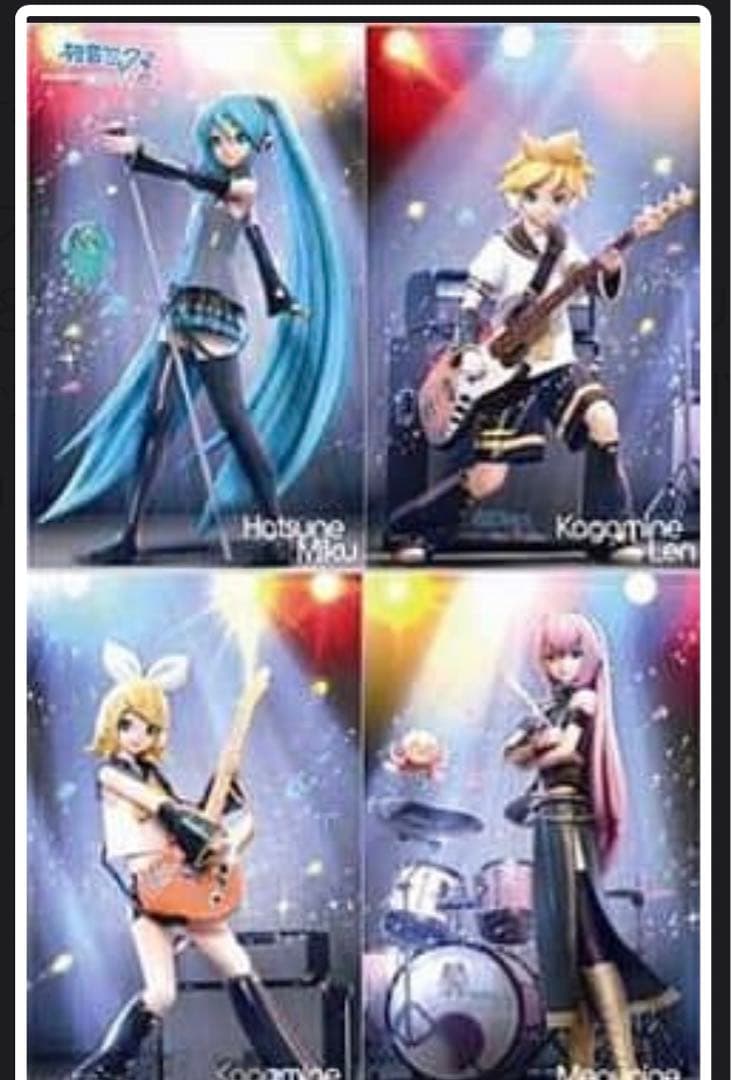 初音ミク、鏡音リン・レン、巡音ルカ 等身大タペストリー4枚セット 布ポスター