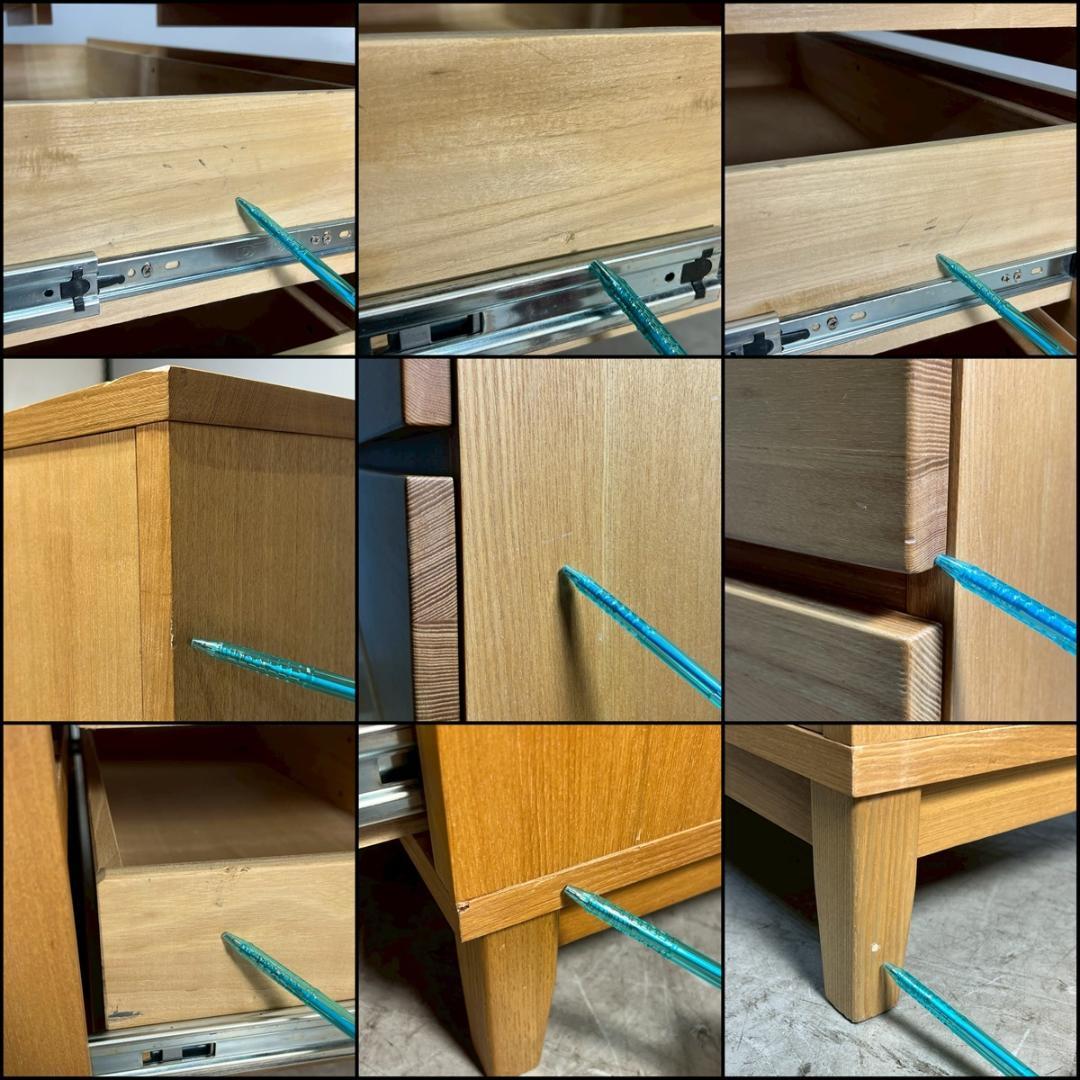 無印良品 MUJI タモ材 4段 ワイド チェスト シンプル 北欧 モダン 希少