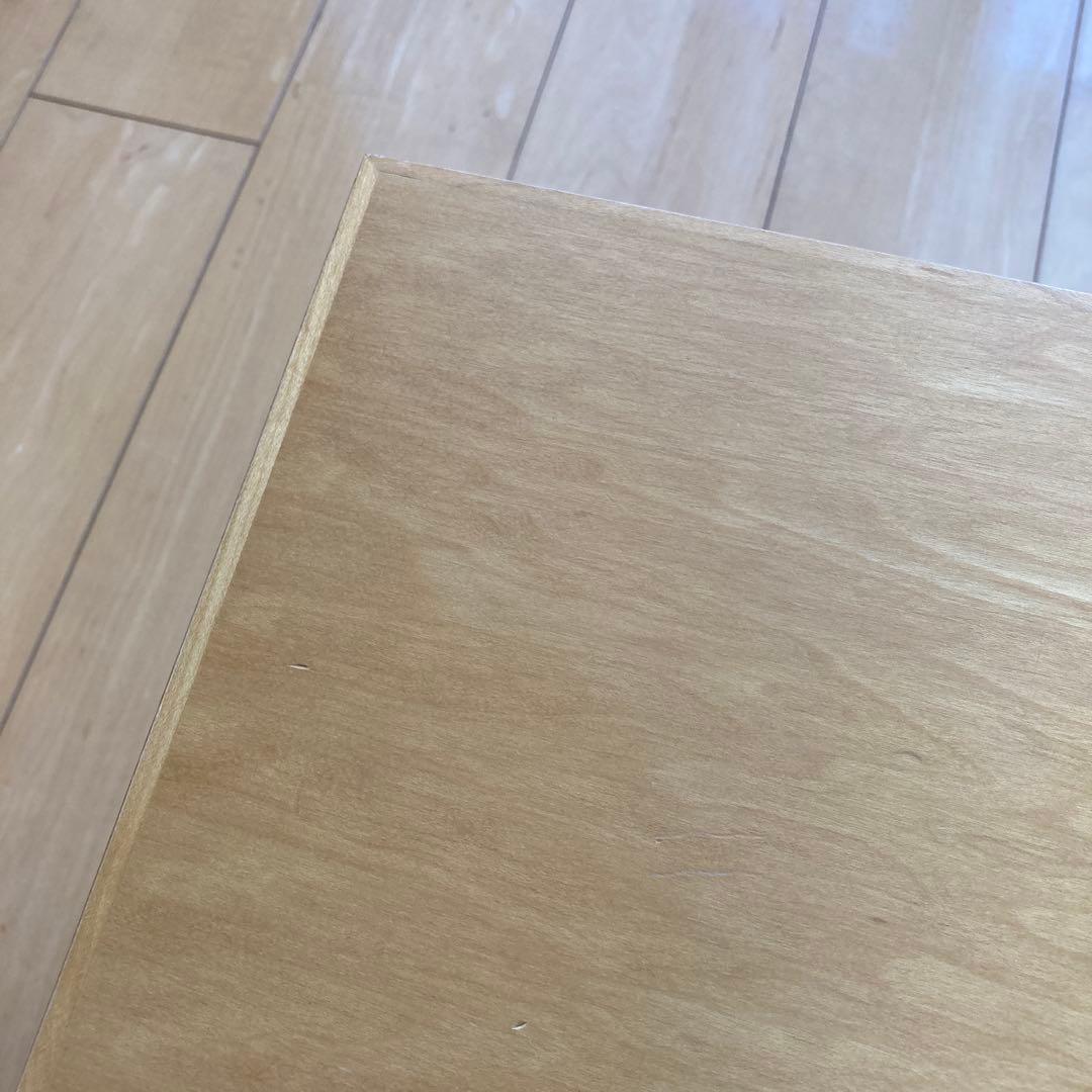 ナチュラルウッド 引き出し付きローテーブル【引き取り可能】