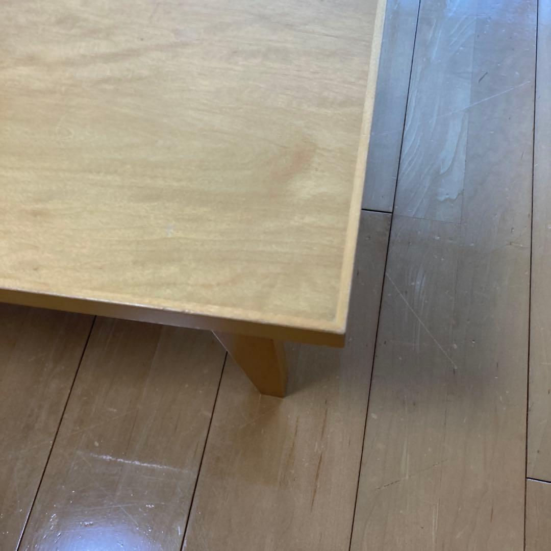 ナチュラルウッド 引き出し付きローテーブル【引き取り可能】