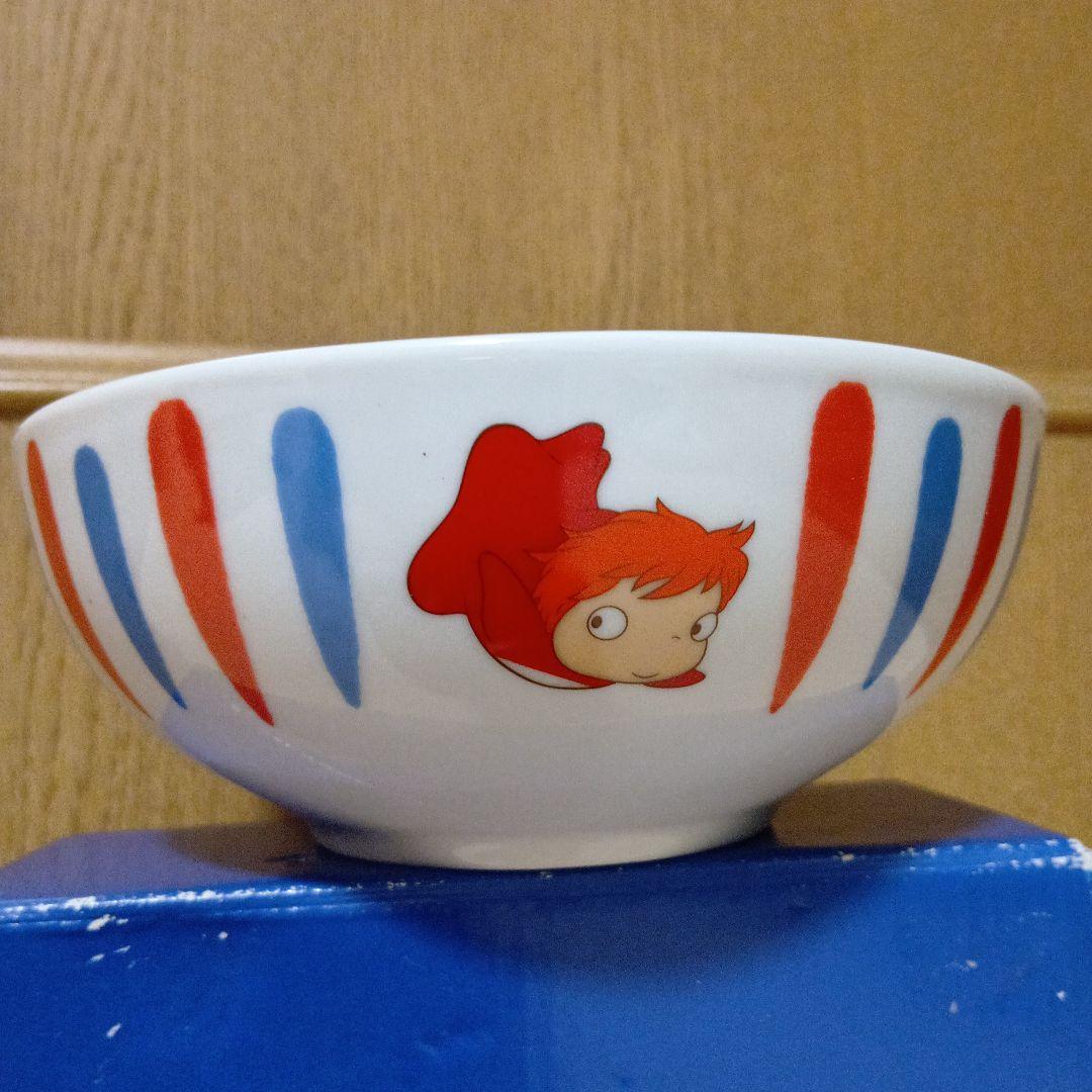 新品 ジブリ 崖の上のポニョ イラスト 丼 ローソン陶器お皿茶碗映画