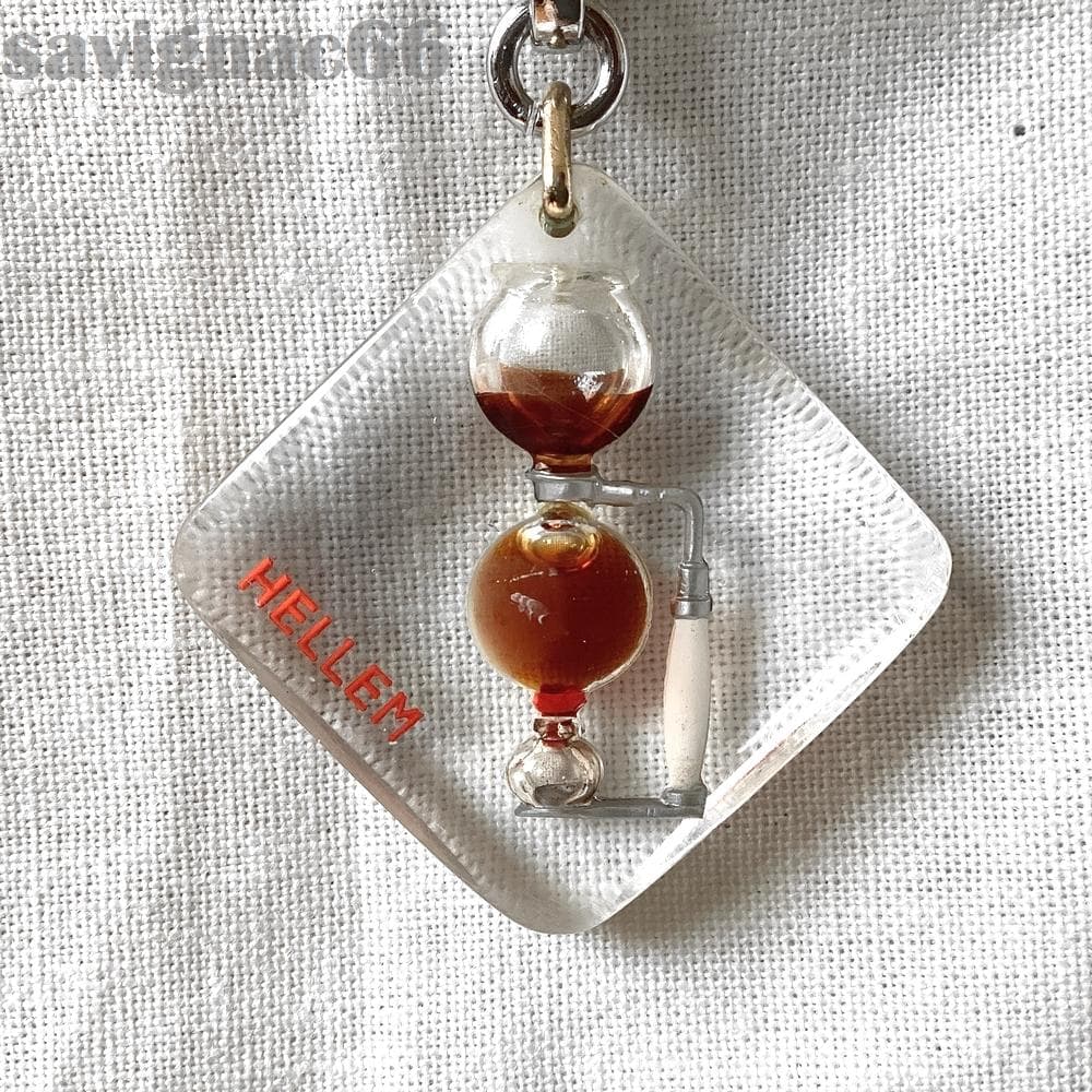 60s フレンチキーホルダー ブルボン HELLEM コーヒー サイフォン