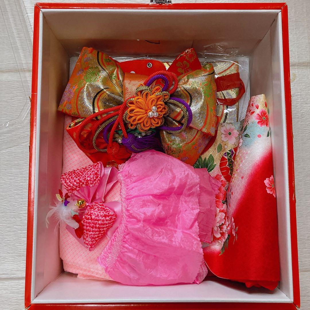 七五三 着物セット 赤 ピンク♡5歳