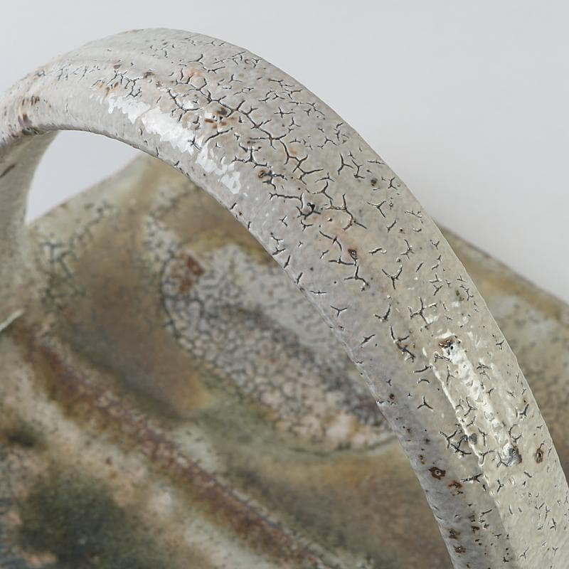 益子焼 高内秀剛作 塩釉 手付四方皿 共箱 V R9086B - メルカリ