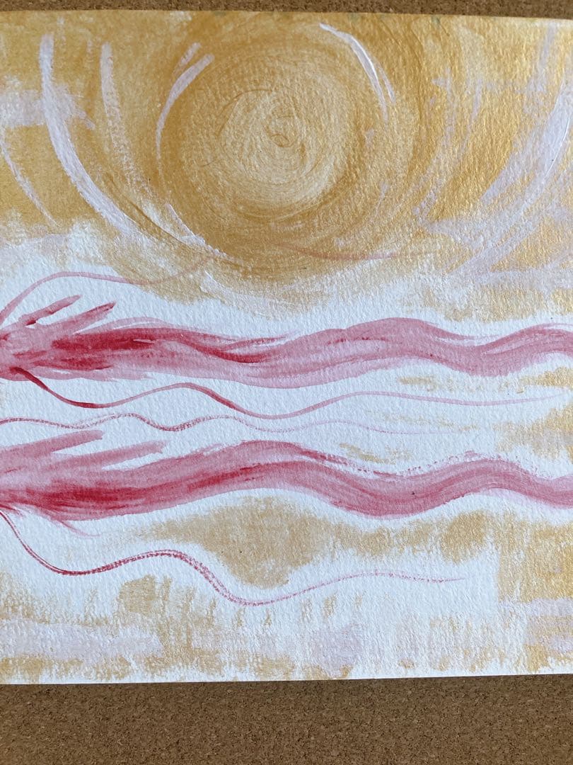 龍神様　双龍　赤龍　原画　A5サイズ