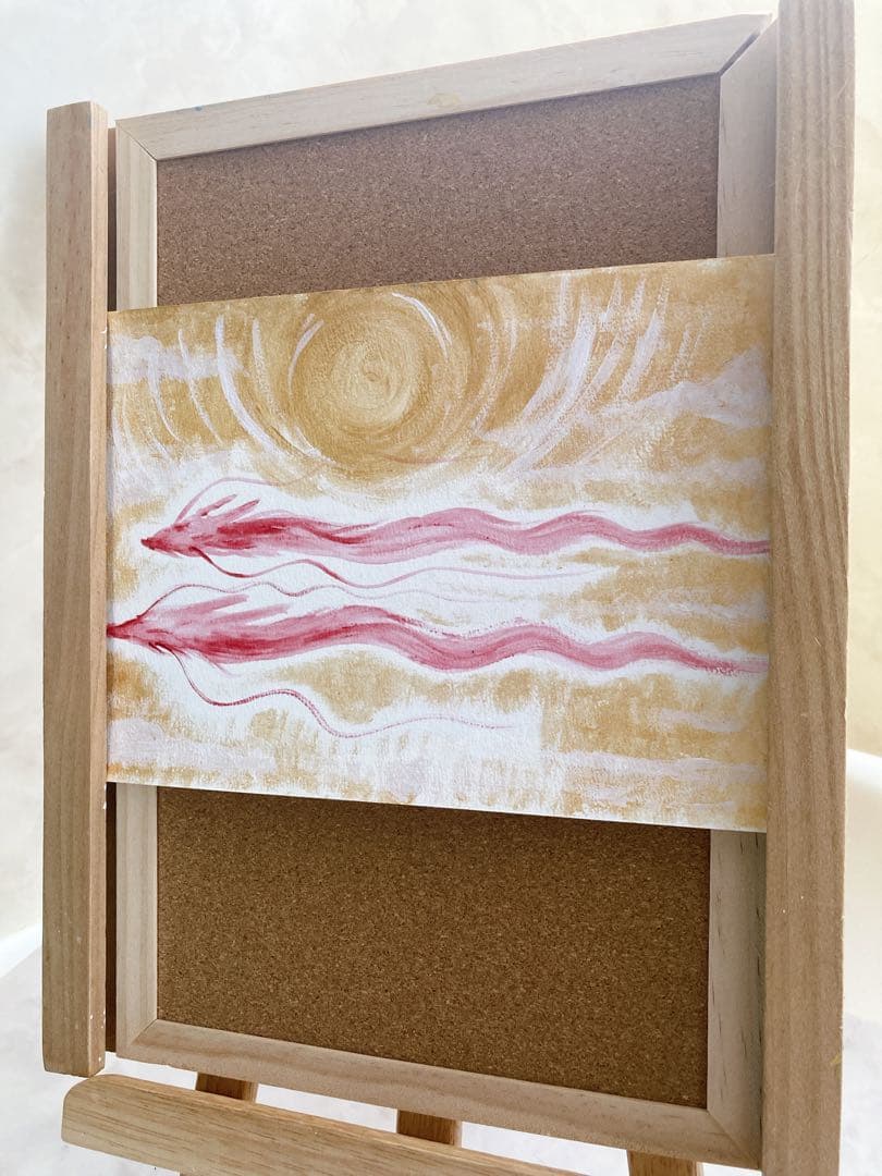 龍神様　双龍　赤龍　原画　A5サイズ