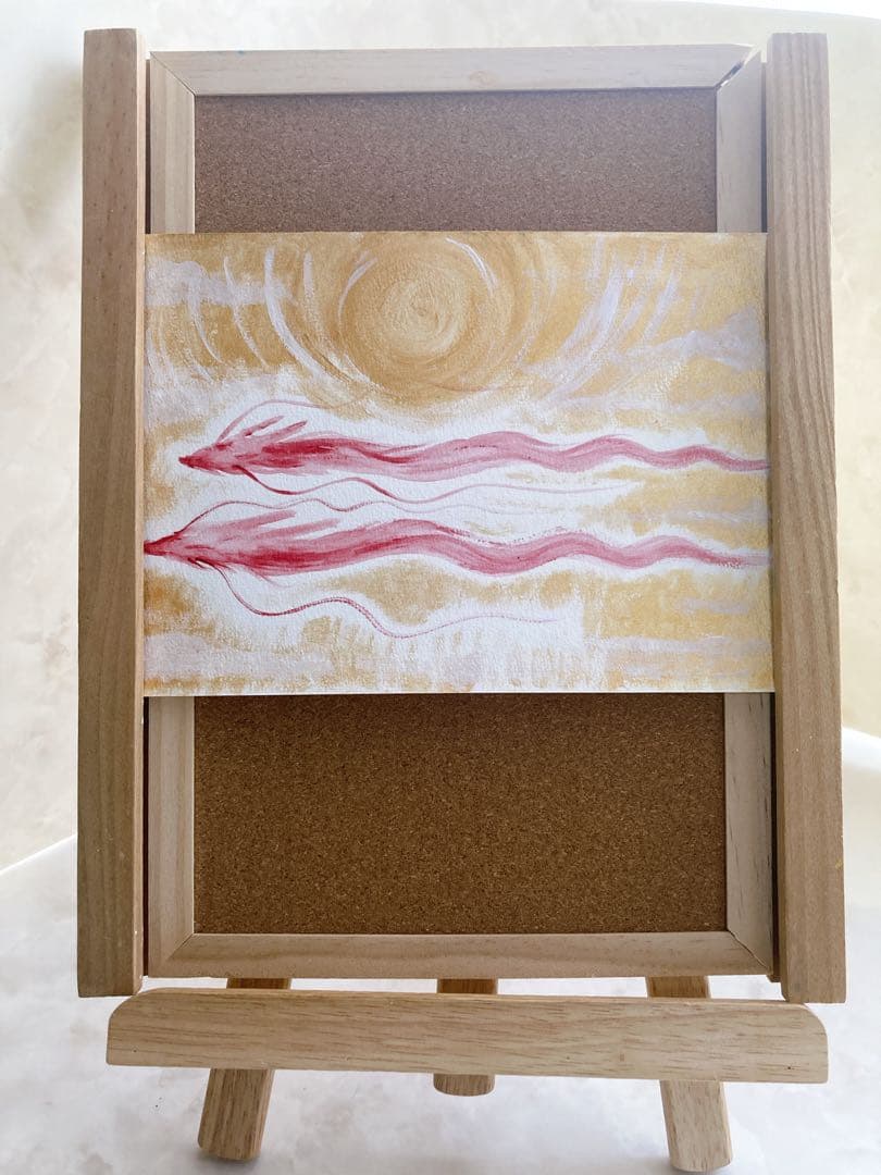 龍神様　双龍　赤龍　原画　A5サイズ