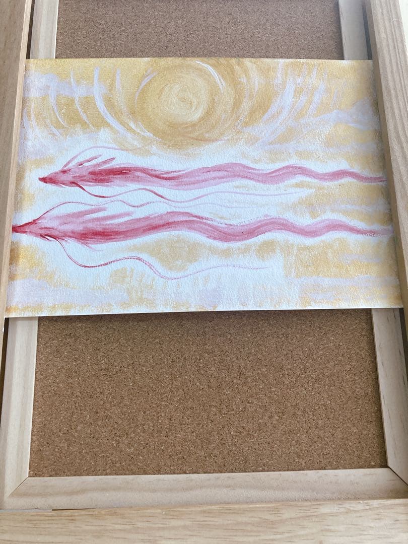 龍神様　双龍　赤龍　原画　A5サイズ