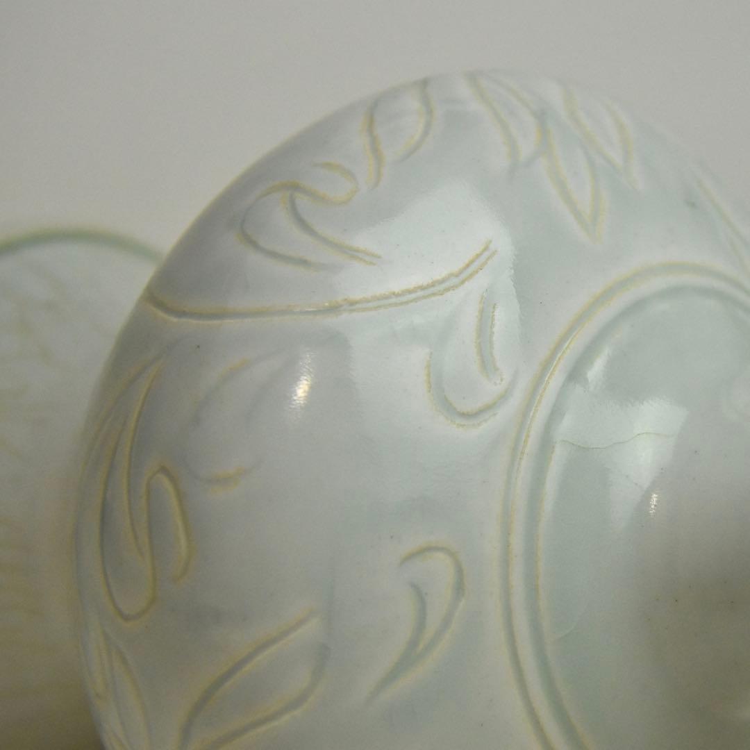 北宋　景徳鎮　青白磁　蓮華文瓶　中国陶磁器