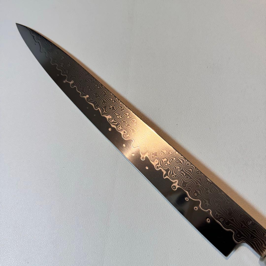 【けん様 リクエスト 2点 まとめ商品】300mm 墨流しダマスカス 柳刃包丁