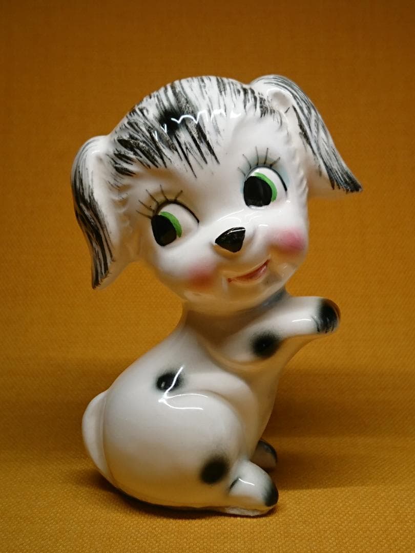 【美品】イヌ　ネコ　陶器　オブジェ　置物　インテリア　工芸品　美術品　A1068