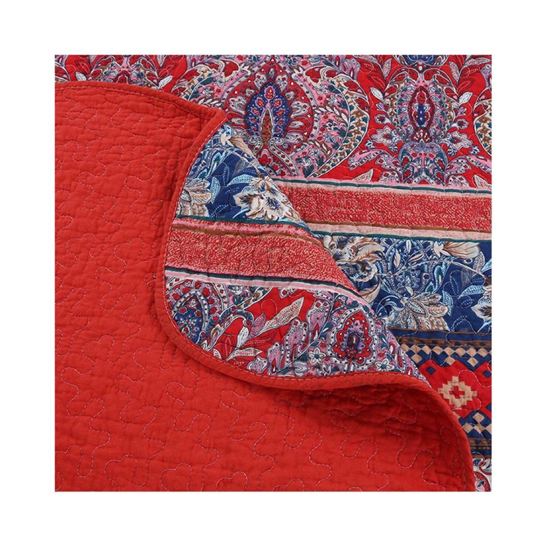 キルトベッドカバー3点セット綿マルチカバー キルティング 924