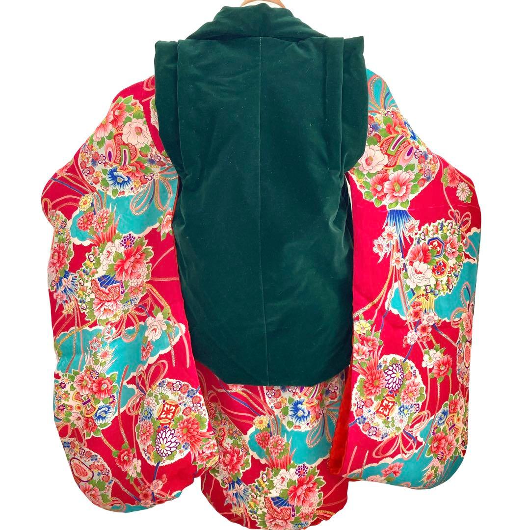 アンティーク3歳 女の子 子供着物 七五三 アンティーク着物 NO110