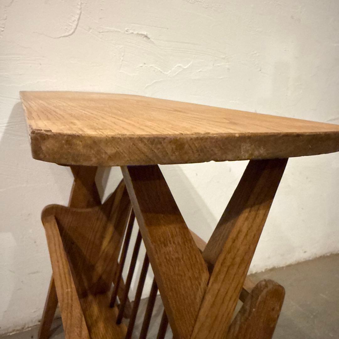 ヴィンテージ　サイドテーブル　ブックスタンド　マガジンラック