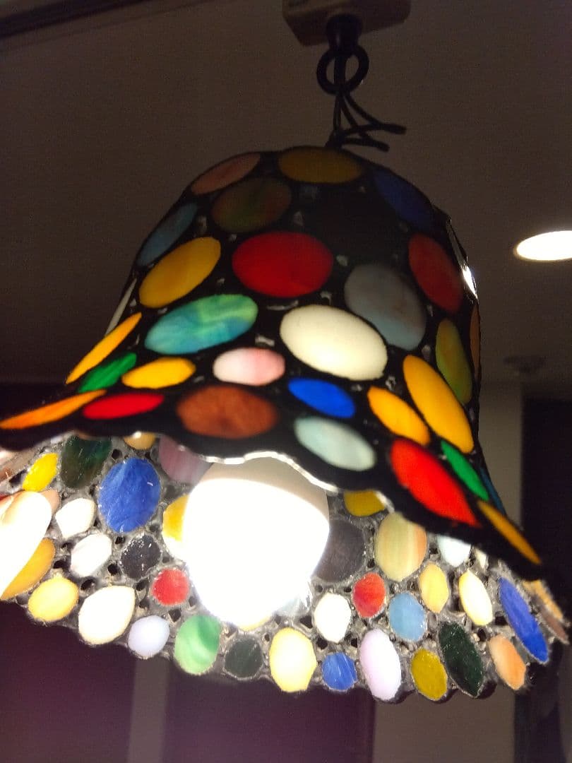 カラフル ステンドグラス ペンダントライト ステンドグラス　アンティーク