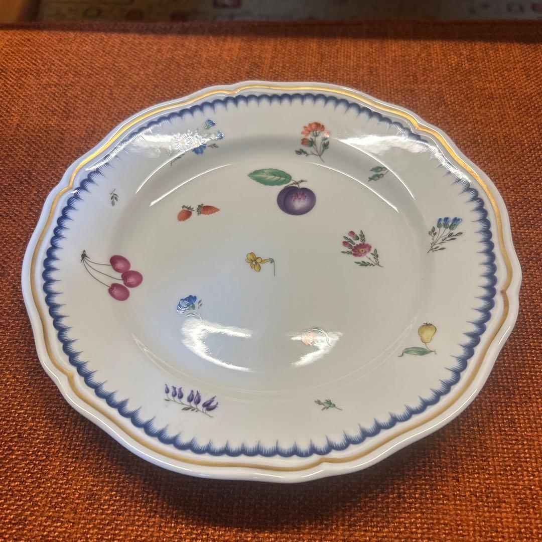 リチャードジノリ フローレンスフルーツフラワープレート大皿約24センチ2皿セット